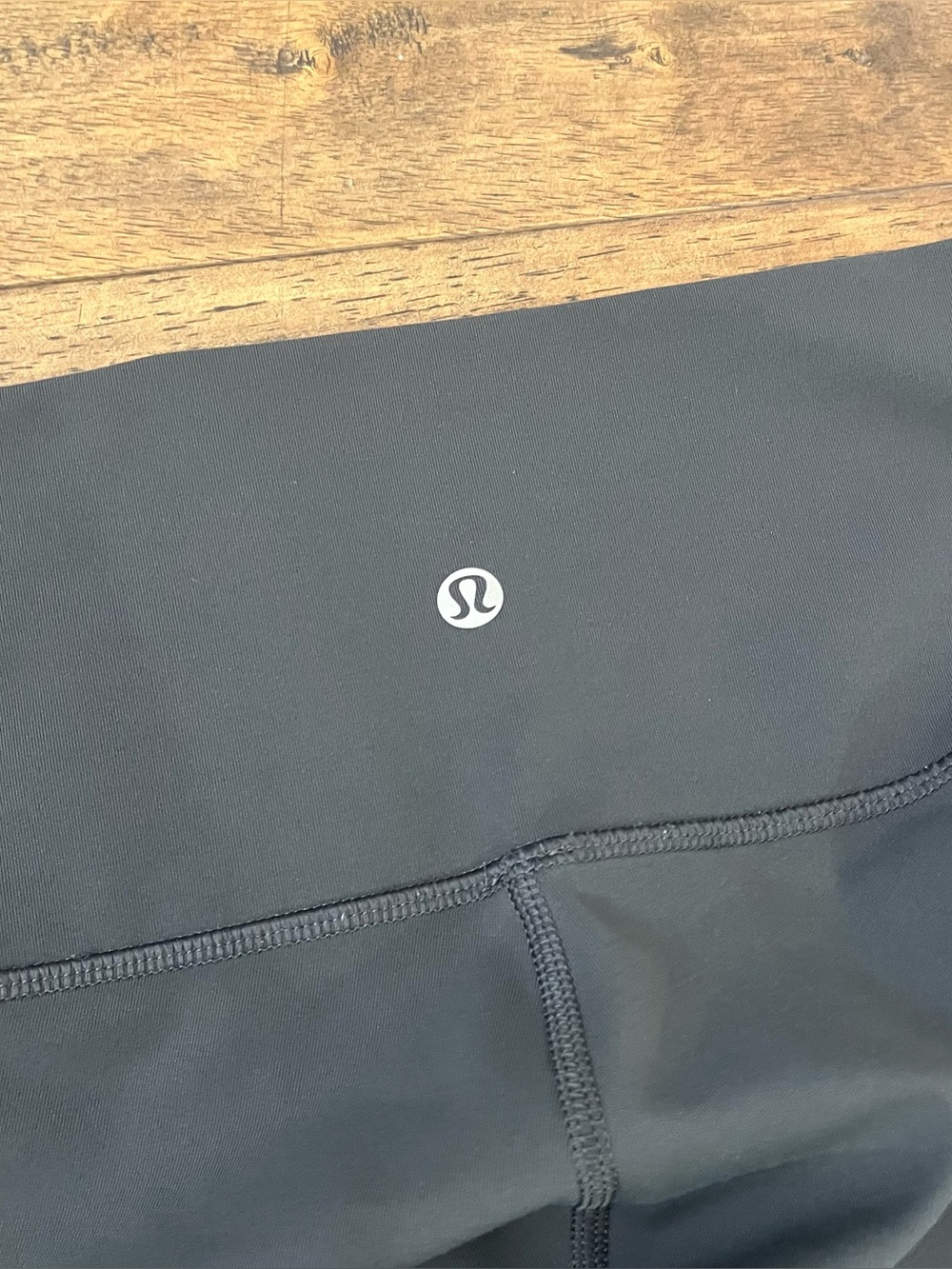 Woman’s Lululemon grey high-waisted leggings #yoga #activewear #leggings